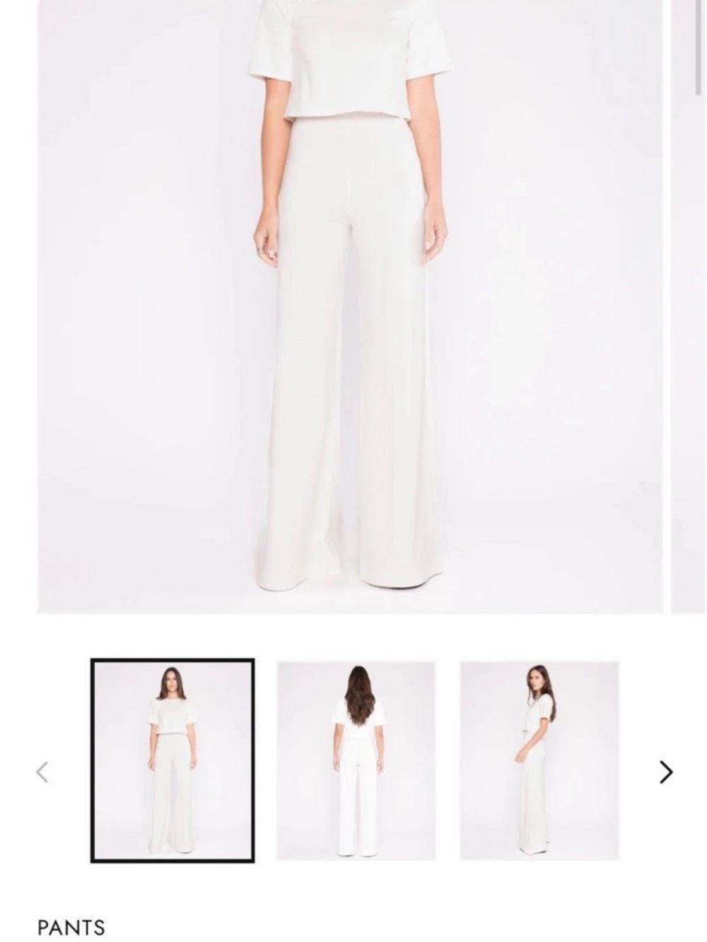 High-Rise White Wide-Leg pants - Sleek Flare Style - Picture 3 of 9